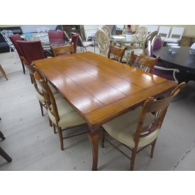 Dining Set -  Baker Milling Road Maple Extension Table w 6 Chairs Made in Italy